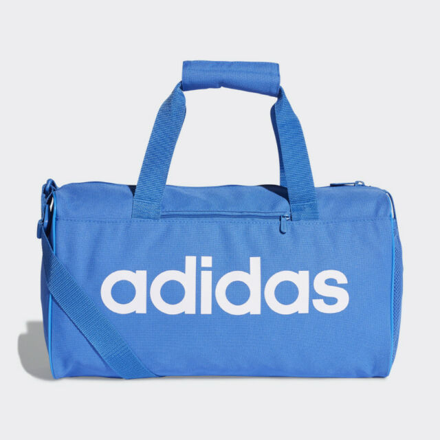 New Adidas Original LINEAR CORE DUFFEL BAG BLUE DT8620 GYM BAG .