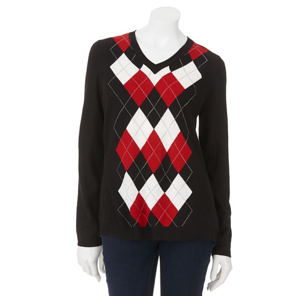 Women's Croft & Barrow® Argyle Sweat