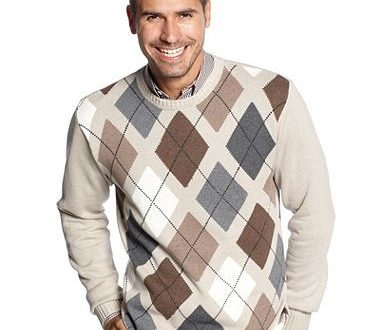 Oscar De La Renta Sweater, Argyle Sweaters - Sweaters - Men .