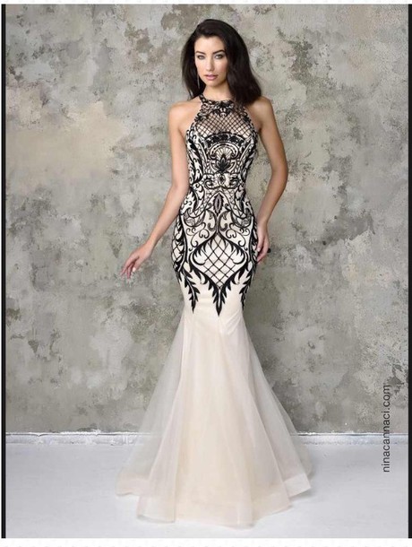Black and White Mermaid Dress – Fashion dress
