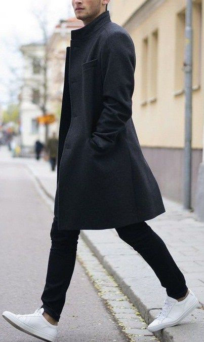 How To Style A Trench Coat? | Mens street style, White sneakers .