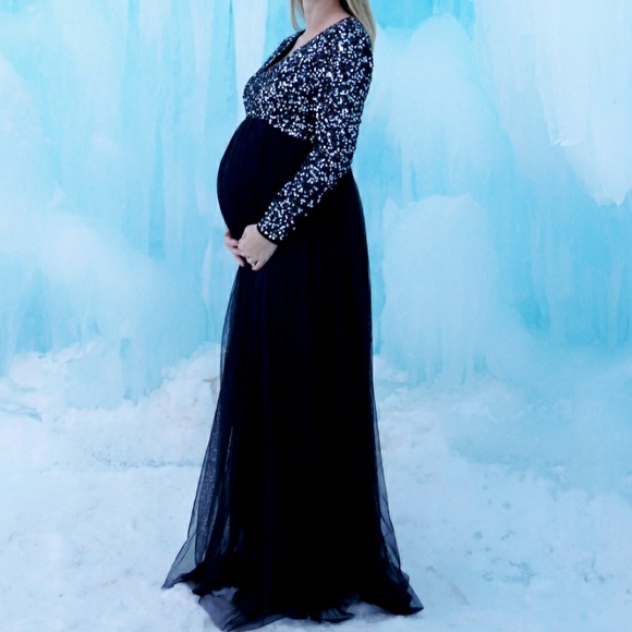 ASOS Maternity Dresses | Asos Maya Black Maternity Dress Gown .