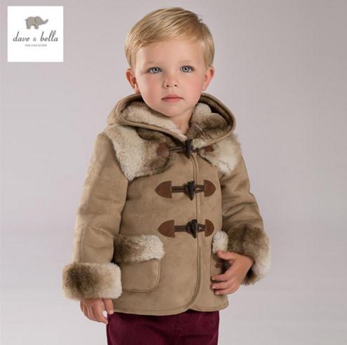 dave bella winter baby boy camel coat with hood