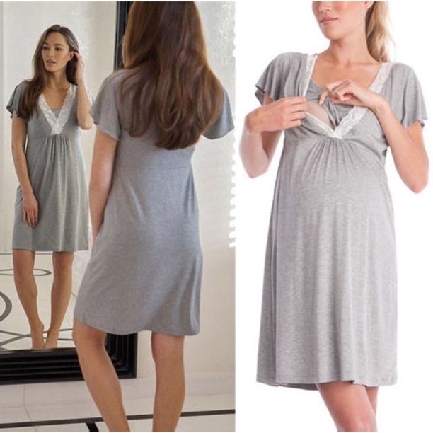 WEIGOSA ROSA - Pregnancy Maternity Clothing Dress Breastfeeding .