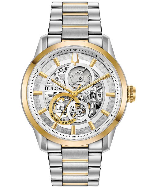 Bulova Men's Automatic Sutton Two-Tone Stainless Steel Bracelet .