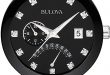 Amazon.com: Bulova Men's 98D109 Diamond-Accented Black Stainless .