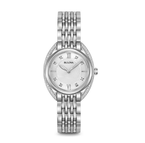 Bulova Stainless Steel Diamond Dial Women's Watch – Little Switzerla