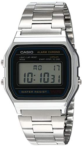 Amazon.com: Casio Men's A158WA-1DF Stainless Steel Digital Watch .