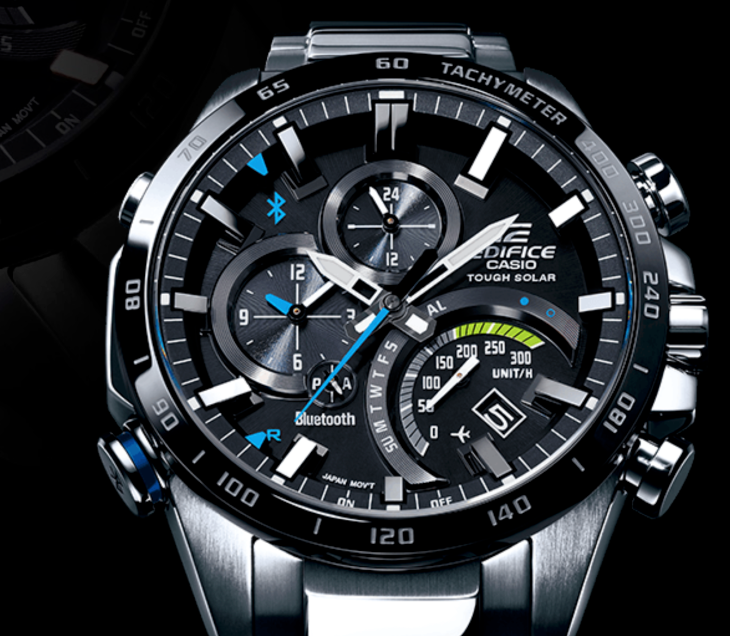 The Casio Edifice EQB501 takes a licking, connects to your .