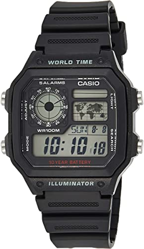 Amazon.com: Casio Men's AE1200WH-1A World Time Multifunction Watch .