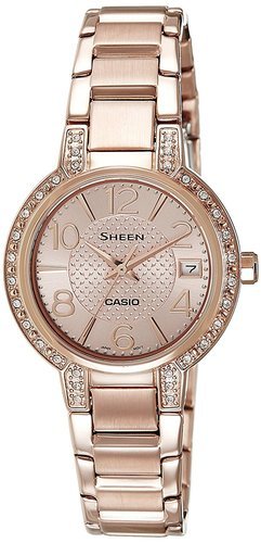She-4804pg-9audr (sx130) Casio Copper Sheen Analog Rose Gold Dial .