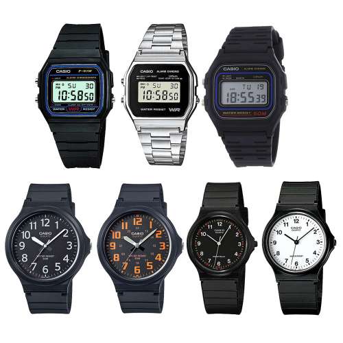 Casio Classic Retro Digital Watch Silver Black Gold | 7daysh