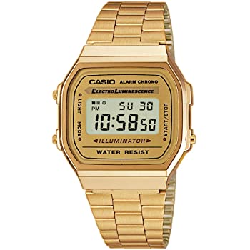 Amazon.com: Casio Vintage Retro Gold Digital Dial Stainless Steel .