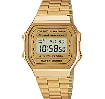 Amazon.com: Casio Vintage Retro Gold Digital Dial Stainless Steel .