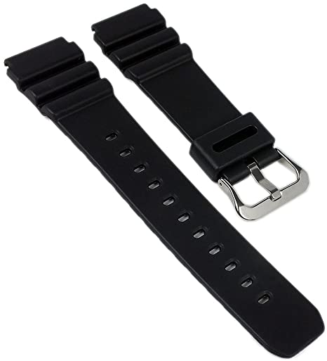 Genuine Replacement for Casio Watch Factory Band 22mm Black Rubber .