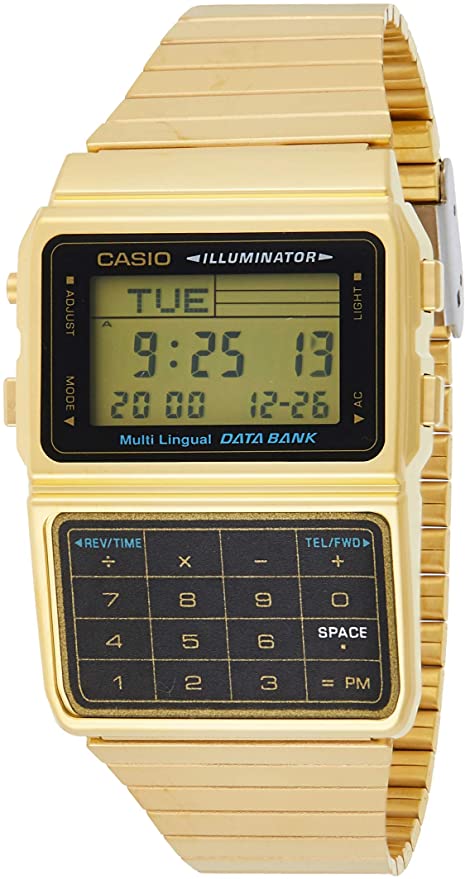 Amazon.com: Casio #DBC611G-1D Men's Gold Tone 25 Memory Calculator .