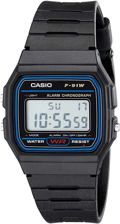 Amazon.com: Casio F91W-1 Classic Resin Strap Digital Sport Watch .