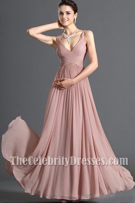Discount V-neck Chiffon Prom Dress Evening Formal Dresses .