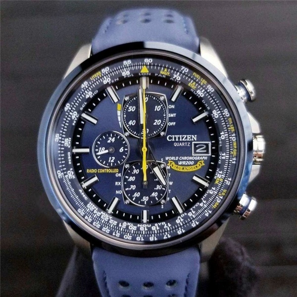 CITIZEN Automatic Quatz Watches Blue Angels World Chronograph .