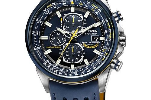 Citizen Men's Eco-Drive Blue Angels World Chronograph A-T Blue .