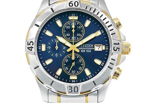 Citizen Men's Chronograph Two Tone Stainless Steel Bracelet Watch .