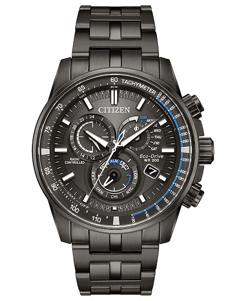 Citizen Eco-Drive Men's Chronograph Perpetual Chrono A-T Gray .