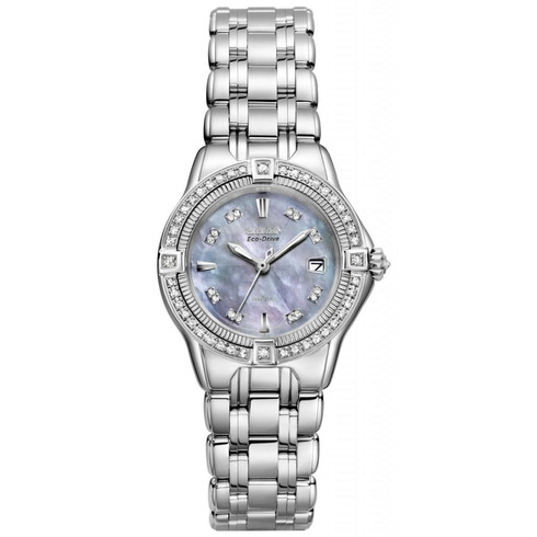 Citizen Signature Eco-Drive Diamond Ladies Watch EW2060-54Y - Eco .