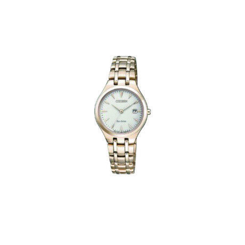 NEW Citizen Ladies Watch Rose Stainless Steel Eco-Drive Watch .