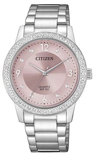 Citizen EL3090-81X Quartz Swarvoski Crystals Elegant Ladies Watch .