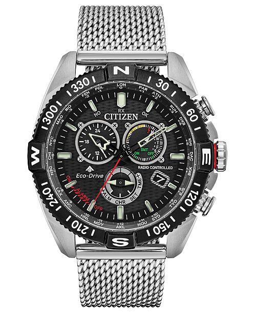 Citizen Eco-Drive Men's Chronograph Promaster Navihawk Stainless .