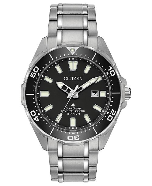 Citizen Eco-Drive Men's Promaster Diver Super Titanium Bracelet .