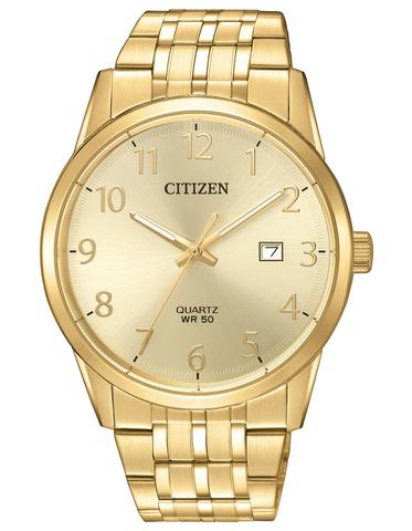 Citizen Mens Quartz Watch - Gold-Tone - Round Dial - Bracelet .