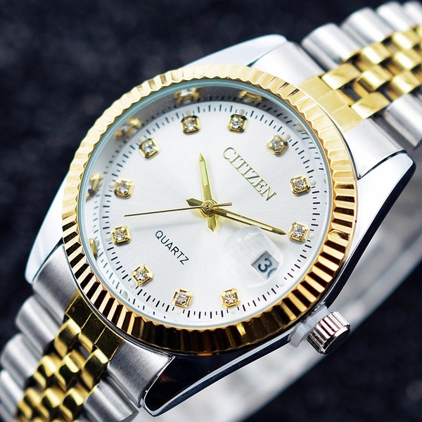 CITIZEN Quartz Watch Men Stainless Steel Band Gold Wrist Watch | Ge