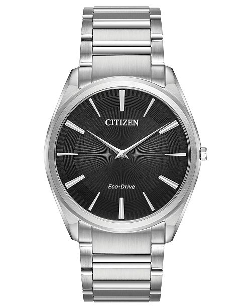 Citizen Eco-Drive Men's Stiletto Stainless Steel Bracelet Watch .