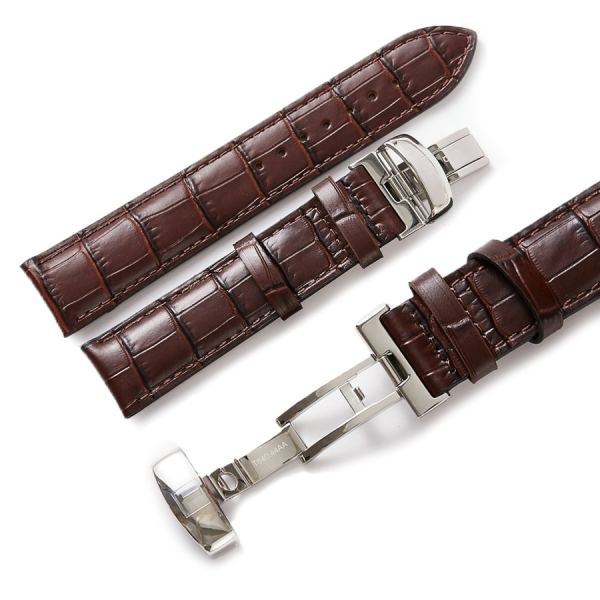 Brown Leather Watch Bands Strap Replacement For Tissot PRC2