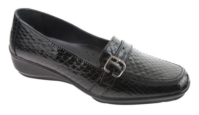 Esse Black Comfortable Shoes, Loafers for Women, Slip On Shoes .