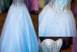 $149.99 Long Elegant Blue Ball Gown Sweetheart Sleeveless Corset .