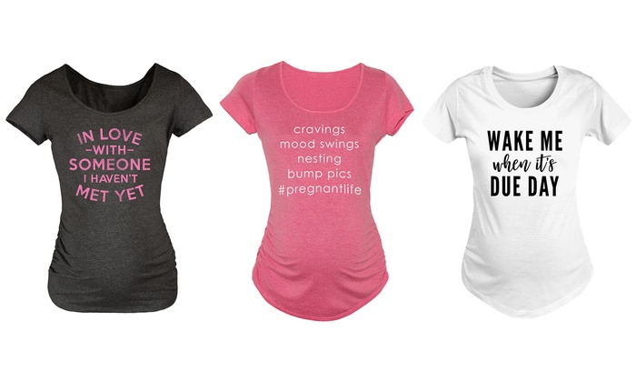 Women's Cute Maternity Tees | Groupon Goo