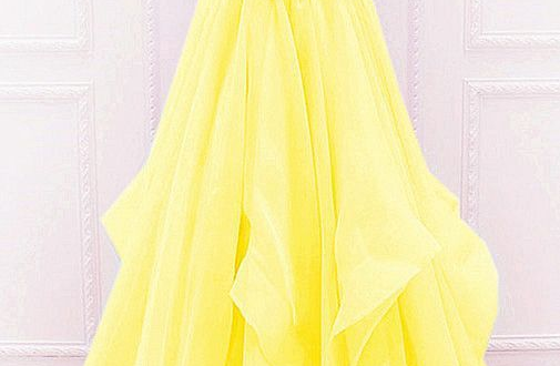 Yellow Prom Dresses,Two Piece Prom Dresses,2 Piece Prom Dresses .