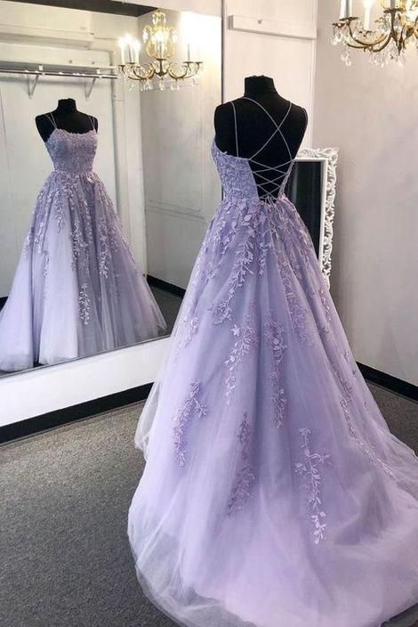 Light Purple Prom Dress Long, Evening Dress, Formal Dress .