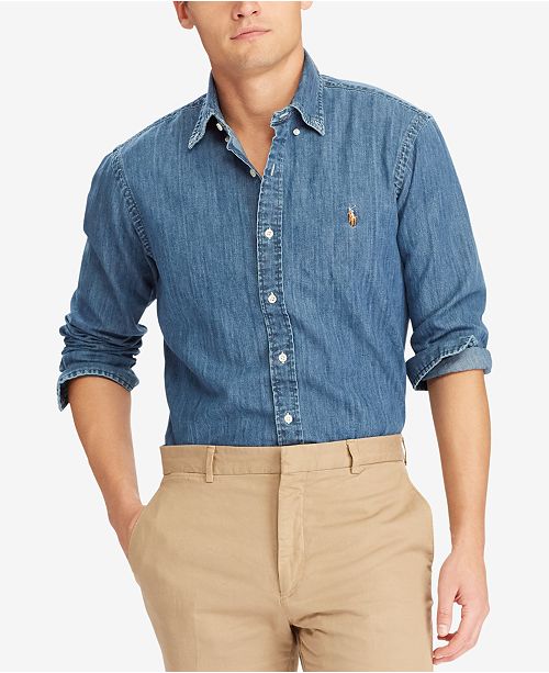 Polo Ralph Lauren Men's Classic-Fit Denim Shirt & Reviews - Casual .