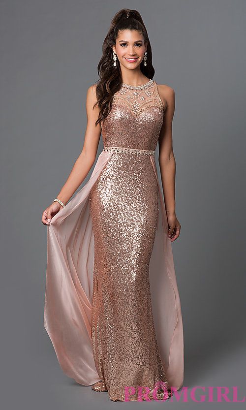 Image of long sequin designer prom dress by Elizabeth K. Style: FB .
