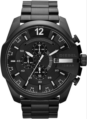 Round Casual Watches Diesel Black Dial Men's Watch, for Daily .