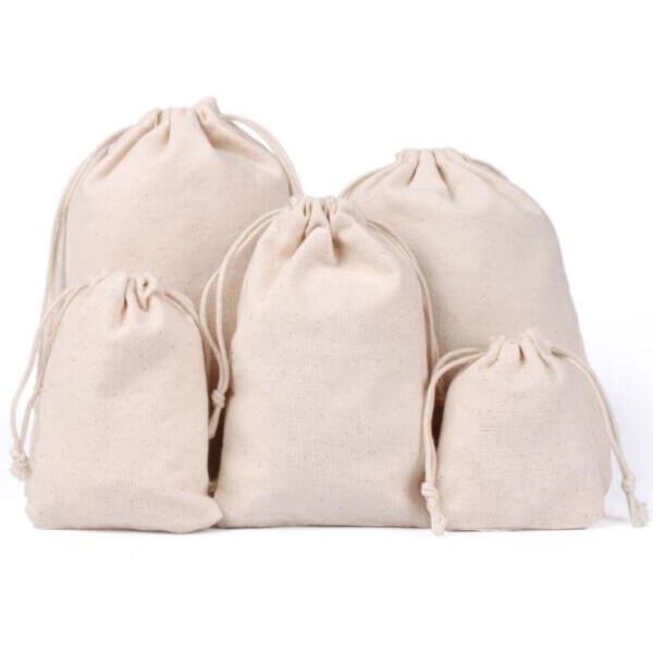 Cotton Drawstring Pouches | Muslin Jewelry Bags for Gif