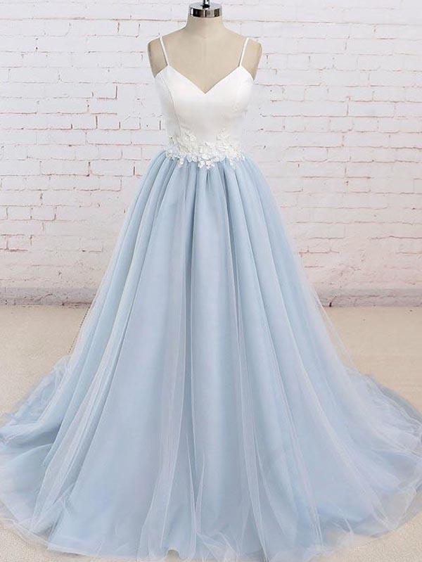 Chic Long Prom Dress Simple Modest Elegant Straps Cheap Prom Dress .