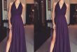 $106.99 Cheap Long Elegant Sheath Draping Prom Dresses 2020 V-Neck .