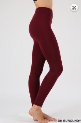 Fleece Lined Leggings | Fleece leggings, Burgundy leggings .