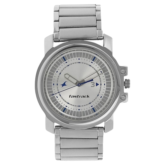Buy Fastrack Silver Round Dial Stainless Steel Strap Analog .