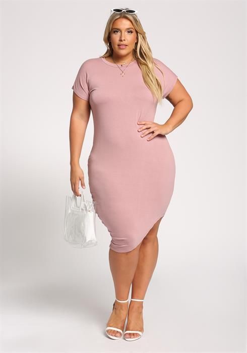 Plus Size Asymmetrical Bodycon Dress | Plus size bodycon dresses .