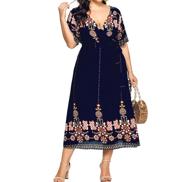 Sexy Dance - Sexy Dance Plus Size Dress for Womens Boho Bohemia .